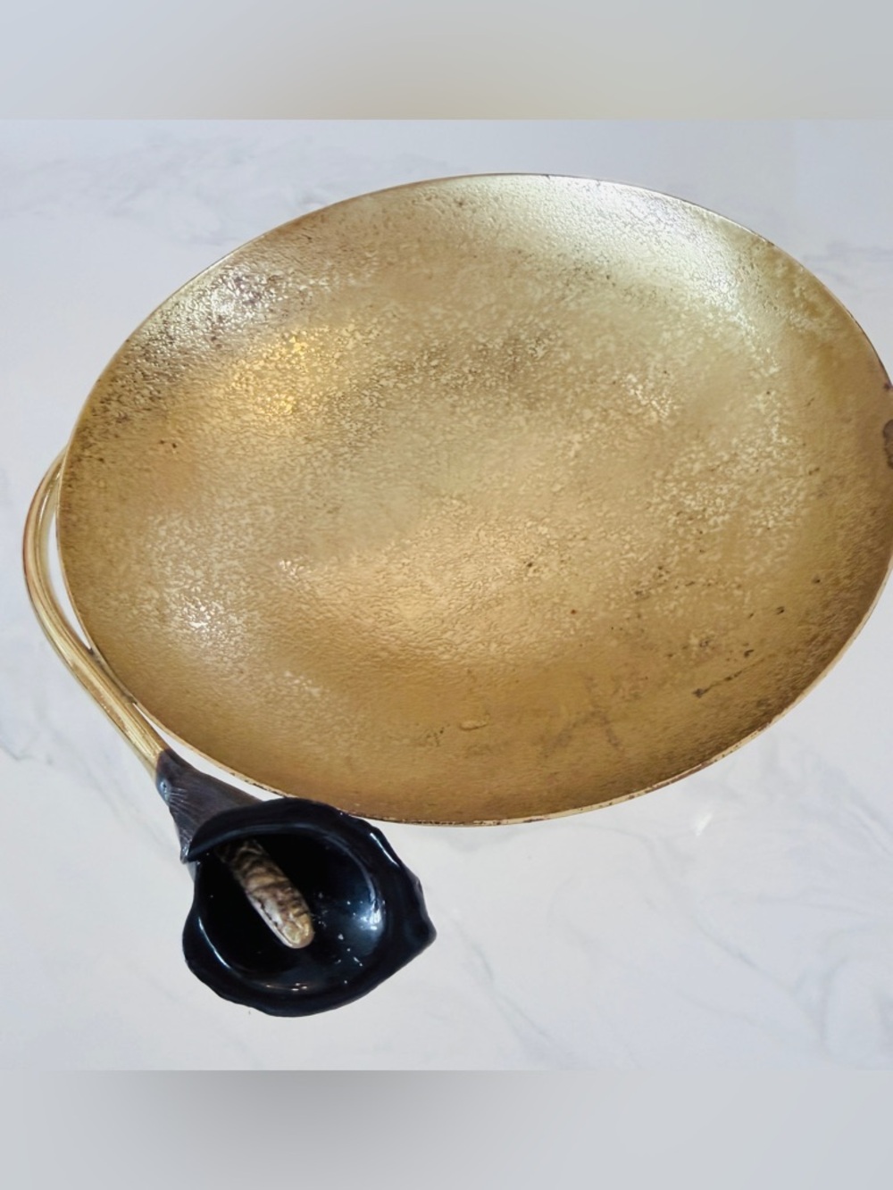 Michael Aram Decorative Gold Metal Serving Bowl Calla Lily